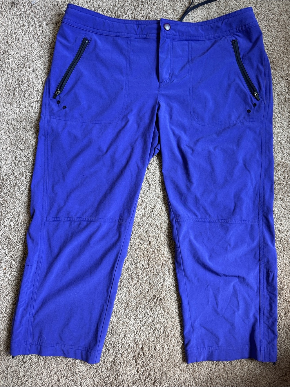 Title Nine Purple Active Capris with Zip Pockets